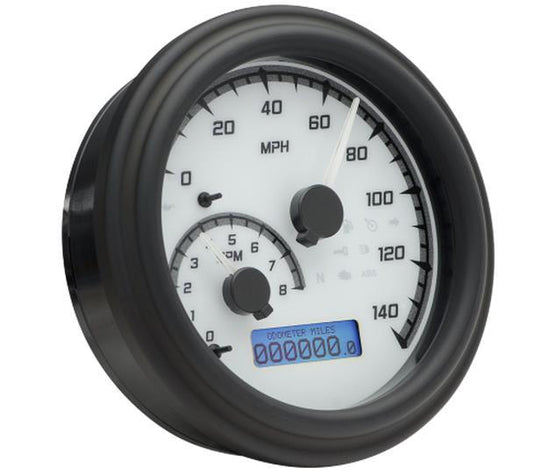 Dakota Digital MVX-2011-WG-C MVX Analog Gauge System - White/Gray/Chrome