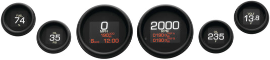 Dakota Digital MLX-8696-K MLX Series 6 Gauges Set  - Black