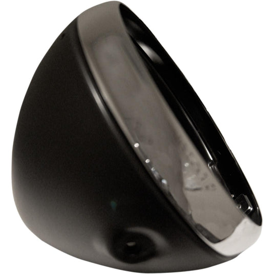 Emgo 66-65068 Lucas Style 7in. Side Mount Headlight Shells - Black