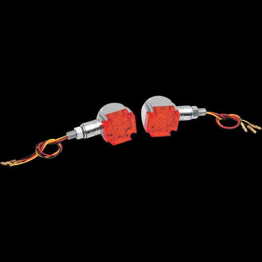 Emgo 61-99155 Maltese LED Marker Lights - Chrome/Red