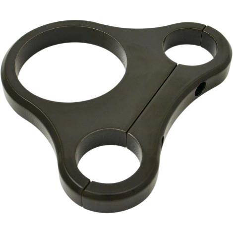 Drag Specialties 2201-0203 Tee-Bar Single Gauge Mount for 1 1/4in. T-Bars - 2.375/2.4in. Mini Gauges - Flat Black