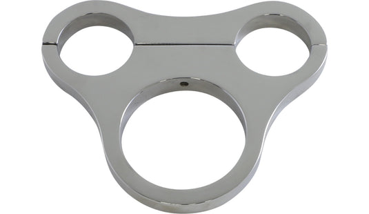 Drag Specialties 2210-0564 Tee-bar Gauge Mounts for 1 1/2in. T-Bars - 2.375in./2.4in. Mini Gauges - Chrome