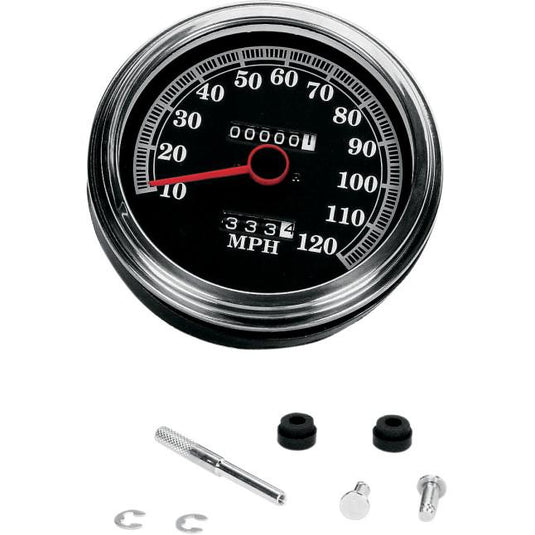 Drag Specialties DS-243844 5in. Dash Mount 2240:60 Speedometer - 89-95 Face