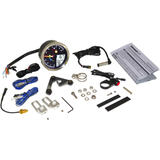 Koso North America BA051401 TNT-04 Mutli-Function Meter - Silver Bezel