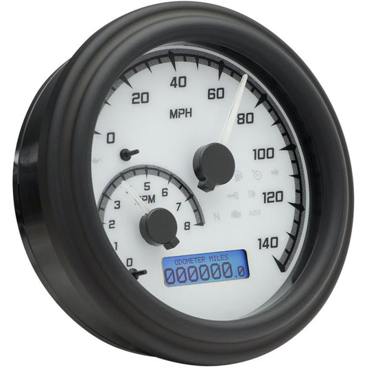 Dakota Digital MVX-2004-WG-K MVX Series Fatbob Analog/Digital Gauge System - White/Gray Black