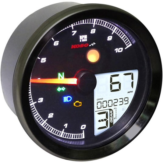 Koso North America BA051411 TNT-04 Mutli-Function Meter - Black Bezel