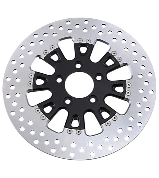 Rsd 01331802TRSSMB Traction 11.8in. Two-Piece Brake Rotor - Black Ops