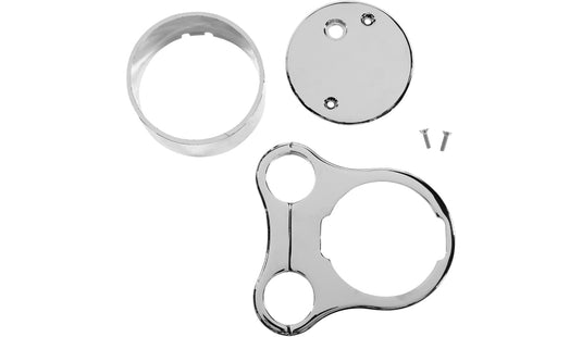 Drag Specialties 2210-0561 Tee-bar Gauge Mounts for 1 1/2in. Mounts - Chrome