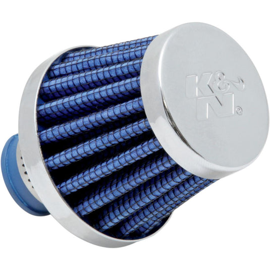 K&N Engineering 62-1600BL Rubber Base Crankcase Vent Filter - 3/8in. Flange - Blue