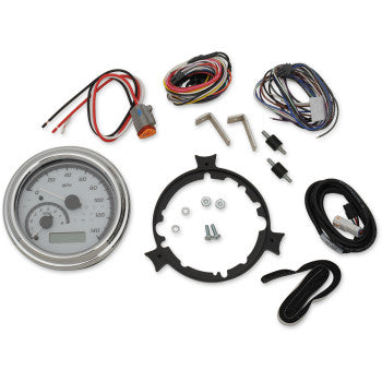 Dakota Digital MVX-2002-WG-C MVX Series Analog Gauge System - White/Gray/Chrome