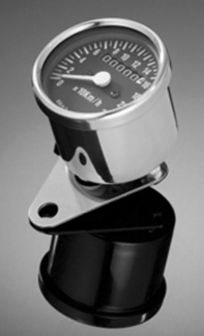 Highway Hawk HH-67-116 Mechanical Speedometer - Black Face