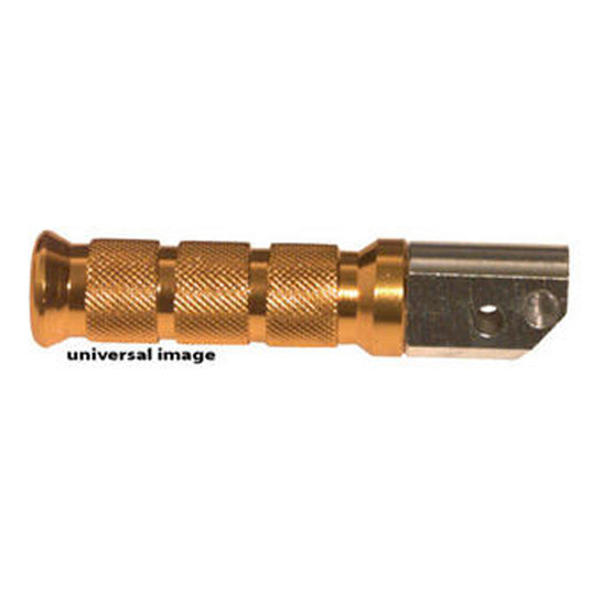 Emgo 50-11220A Slash-Cut Style Footpegs - Rider - Gold