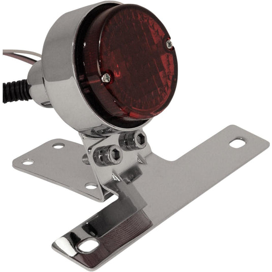 Emgo 62-21514 Classic 2 1/4in. Taillight w/License Plate Mount - Chrome