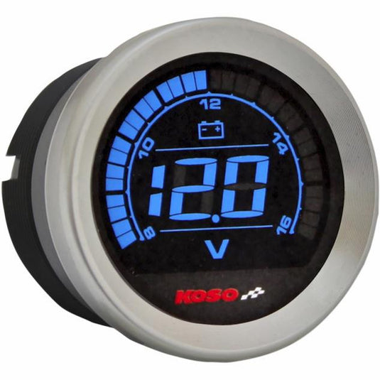 Koso North America BA050300 2in. Volt Meter Gauge - Chrome