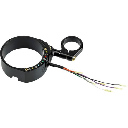 Joker Machine 10-307B Speedo Relocation Brackets with Easy Mount Clamp - Black Anodized