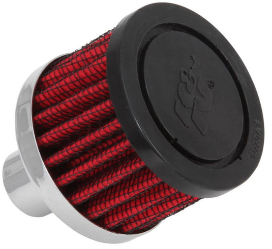 K&N Engineering 62-1030 Steel Base Crankcase Vent Filter - 3/4in. Vent - Rubber End Cap