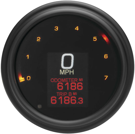 Dakota Digital MLX-2000-K MLX Series Gauge Speedometer/Tachometer - Fatbob - Black