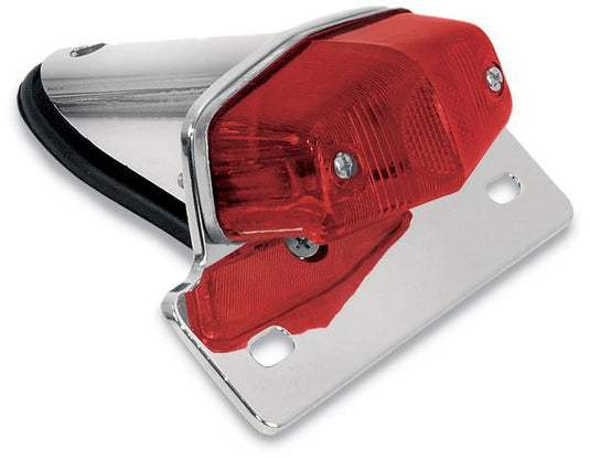 Emgo 62-21521 Lucas-Style Taillight with Plate Mount - Chrome