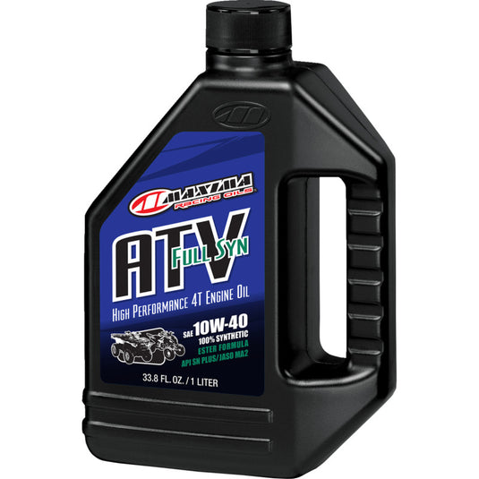 Maxima 30-87901 ATV Full Synthetic 4-Stroke Engine Oil - 10W-40 - 1L.