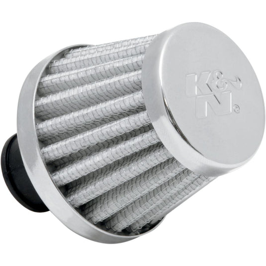 K&N Engineering 62-1600WT Rubber Base Crankcase Vent Filter - 3/8in. Flange - White