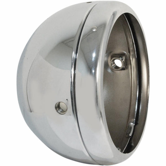 Emgo 66-65073 5 3/4in. Lucas Style Side Mount Headlight Shell - Chrome