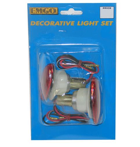 Emgo 61-81985 Cat Eye Red Light Kit w/ Dual Filament Bulb for Quadrax ATV Storage Boxes