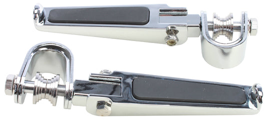 Emgo 50-85408 Designer Highway Footpeg Set with Clamp Set - Black Rubber