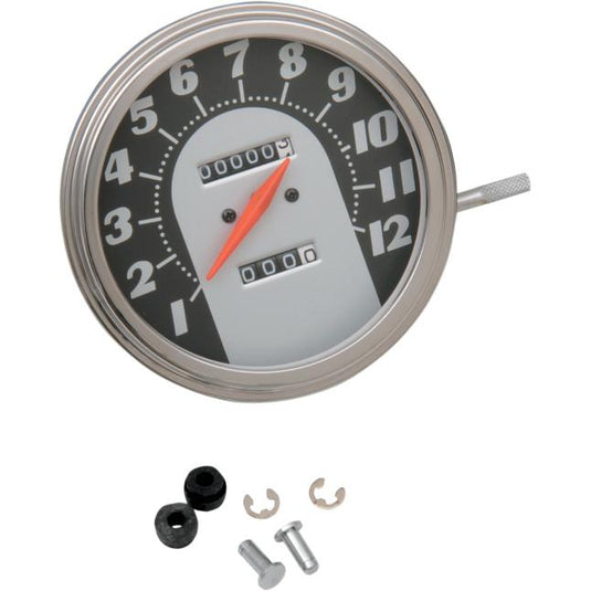 Drag Specialties DS-243884 5in. Dash Mount 2240:60 Speedometer - 62-67 Face