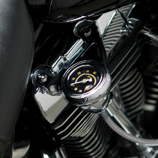 Arlen Ness 15-676 Oil Pressure Gauge Kit - Radius - Black