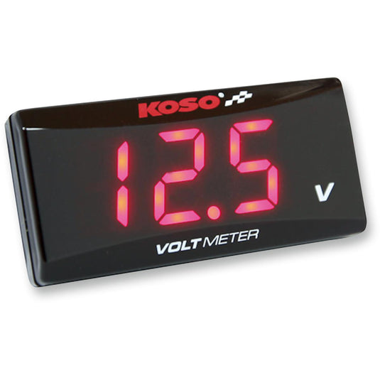 Koso North America BA024R00 Super Slim Volt Meter - 2.22in. W x 1.06in. H x .43in. D