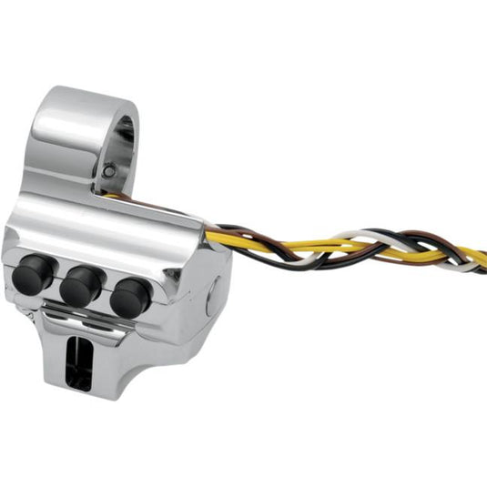 Performance Machine 0062-2041-CH Contour Hydraulic Clutch 4-Button Switch Housing - Chrome