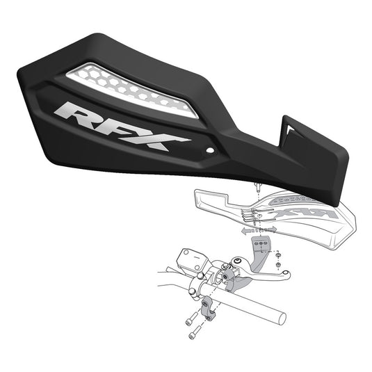 Rfx FXGU 20100 55BK Race Series Handguards - Black