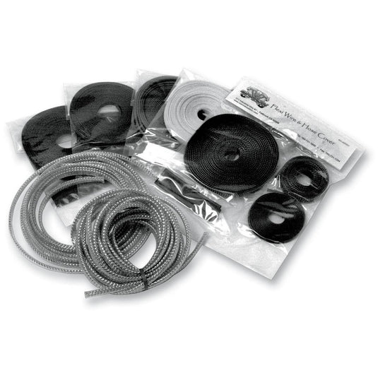 Baron Custom Accessories BA-8200CF Cable, Hose and Wire Chrome Dress-Up Kit - Carbon Fiber