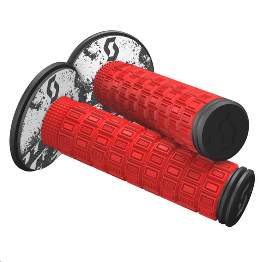Scott Usa 269305-4959 Mellow ATV Grips - Neon Red/Black