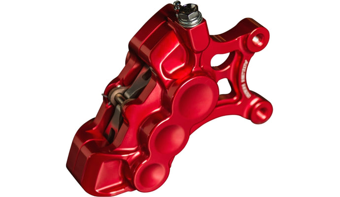 Arlen Ness 02-226 6-Piston Differential Bore Front Brake Caliper for 11.8in. Rotors - Left Side - Red