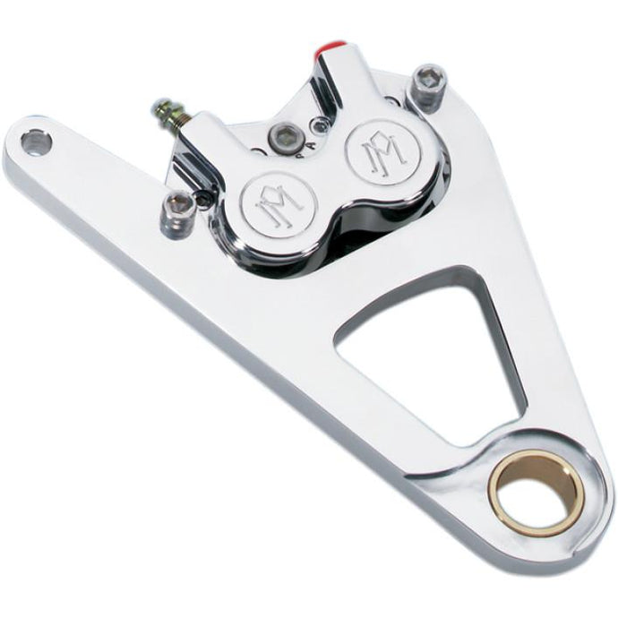 Performance Machine 1230-0017-CH Classic Single Disc Front Brake Caliper Kit - Chrome