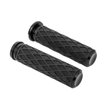 Arlen Ness 500-004 Diamond Grips - Black