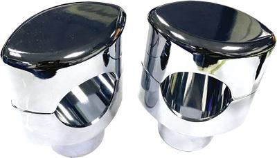 Harddrive 240973 1.25in. Infinity Risers with Separate Top Clamp - 1.5in. Tall - Chrome
