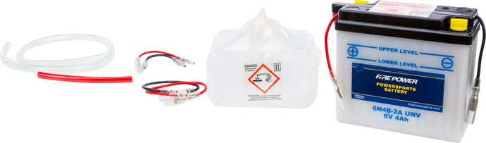 Fire Power 6N4B-2A/UNV Conventional 6V Standard Battery with Acid Pack
