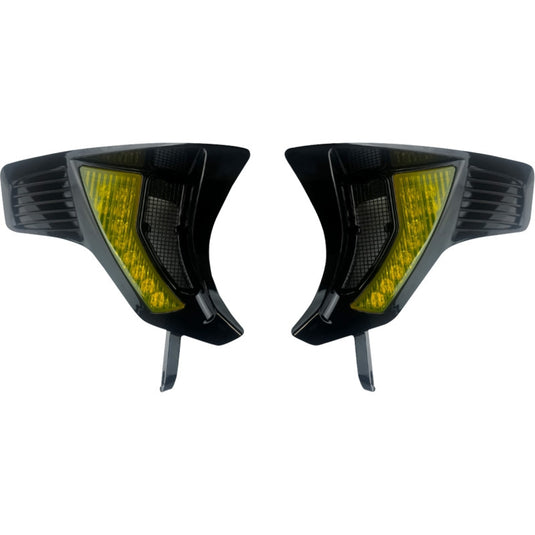 Custom Dynamics SD-RG23-VTS-AB Shark Demon Front Turn Signal Vents - SAE Lens - Yellow