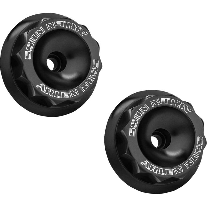 Arlen Ness 120-040 Fork Nut Cover For All Method No Flex Front Forks - Black Anodized