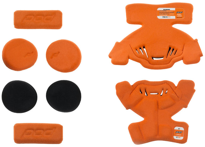 Pod K1 MX Knee Brace Pad Youth Set - Left - Lg - Orange