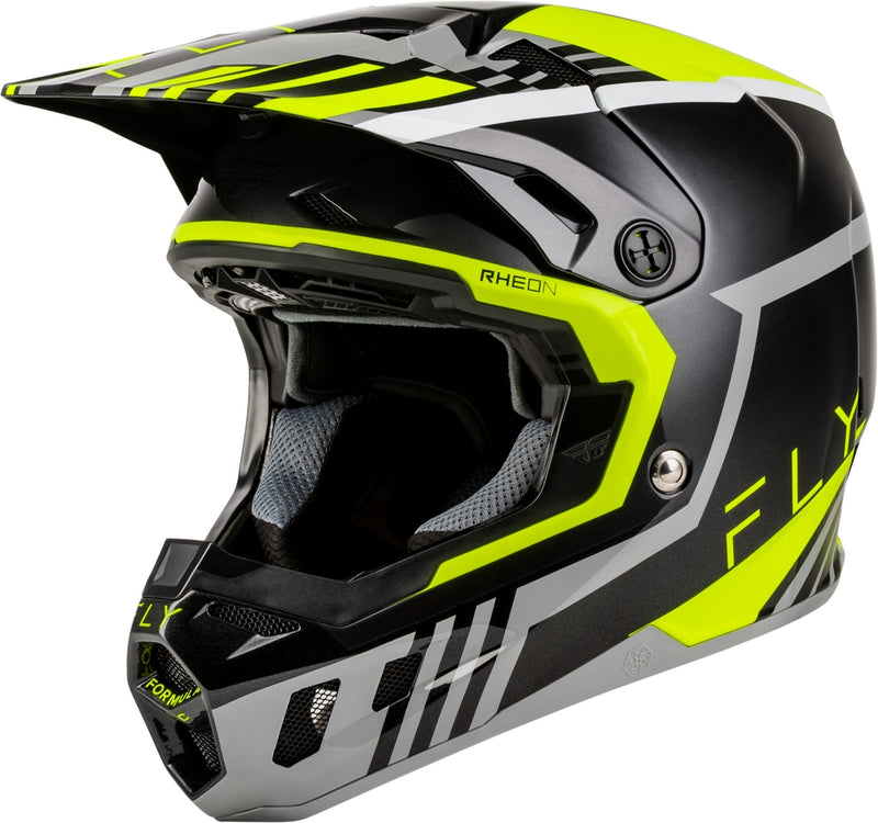 Load image into Gallery viewer, Fly Racing Formula CC Strike Youth Helmets (Large, Gray/Black/Hi-Vis)
