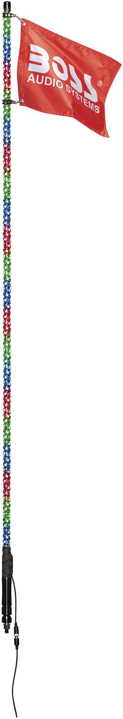 Boss Audio XP6 6 Foot RGB LED Whip Flag -  App Control