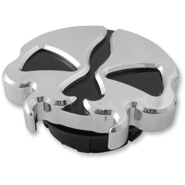 Drag Specialties 0703-0789 Split Skull Dummy Gas Cap - Chrome