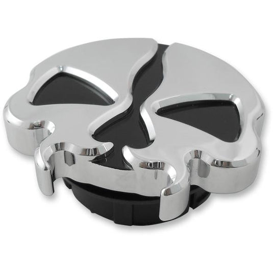 Drag Specialties 0703-0789 Split Skull Dummy Gas Cap - Chrome