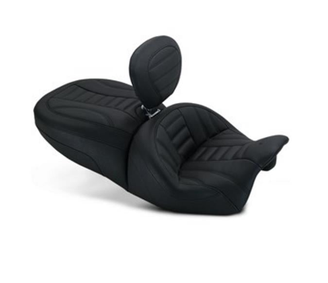 Mustang 79593 Vintage Forward Touring Seat with Driver Backrest