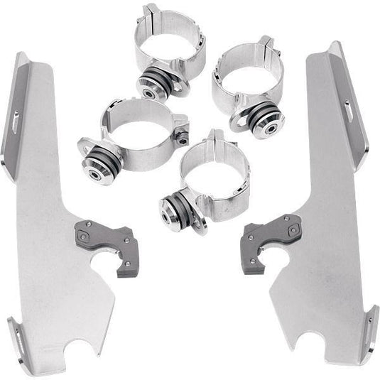 Memphis Shades MEK1990 Trigger Lock Mount Kit for Batwing Fairing - Polished