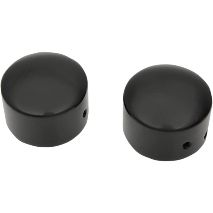 Drag Specialties 0214-1235 Front Axle Caps - Gloss Black