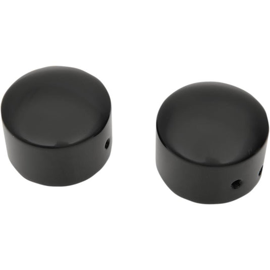 Drag Specialties 0214-1235 Front Axle Caps - Gloss Black